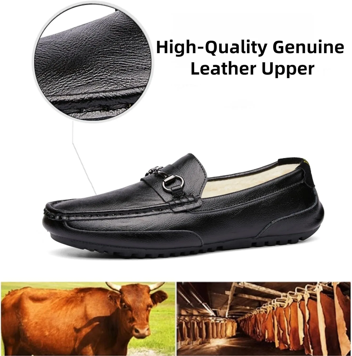 Лоферы мужские, кожаные, Brown YRZHGDL — фото 3