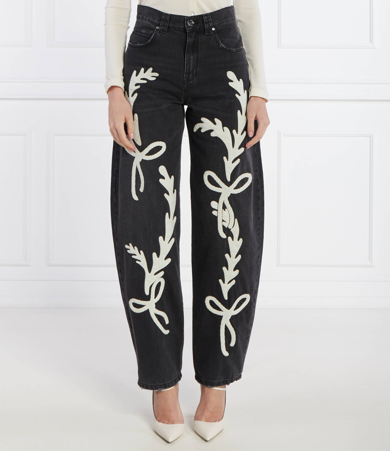 

Джинсы Pinko AFTEM RODEO Oversize fit, черный
