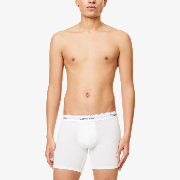 Комплект трусов-боксеров Calvin Klein Icon с эластичной резинкой, белый — фото 2