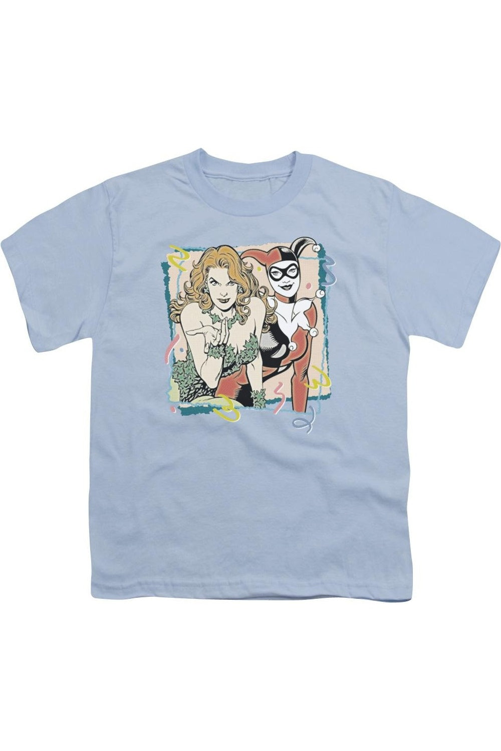 

Футболка с коротким рукавом DC Comics "Harley & Ivy" для детей Gildan, светло-голубой