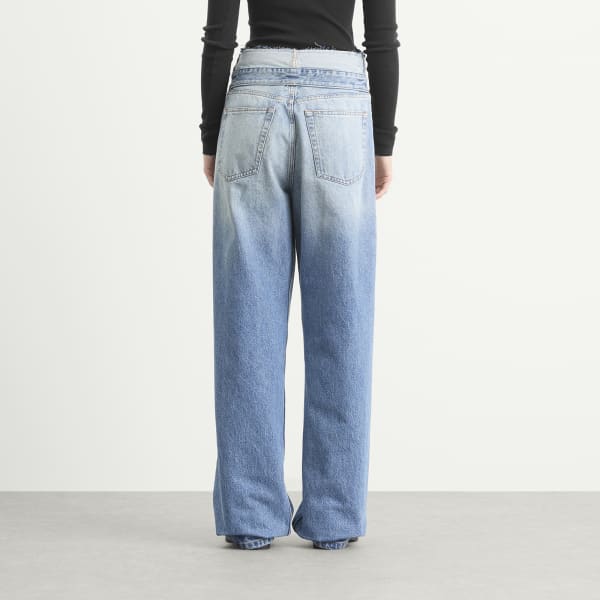 Деконструированные джинсы Mm6 Maison Margiela, светло-синий — фото 3