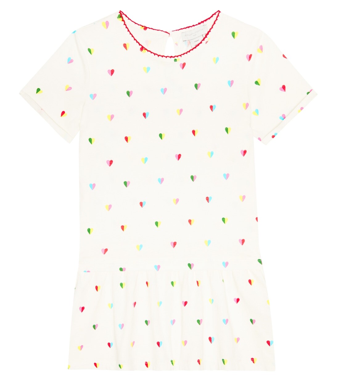 

Платье из хлопкового джерси с принтом Stella McCartney Kids, белый