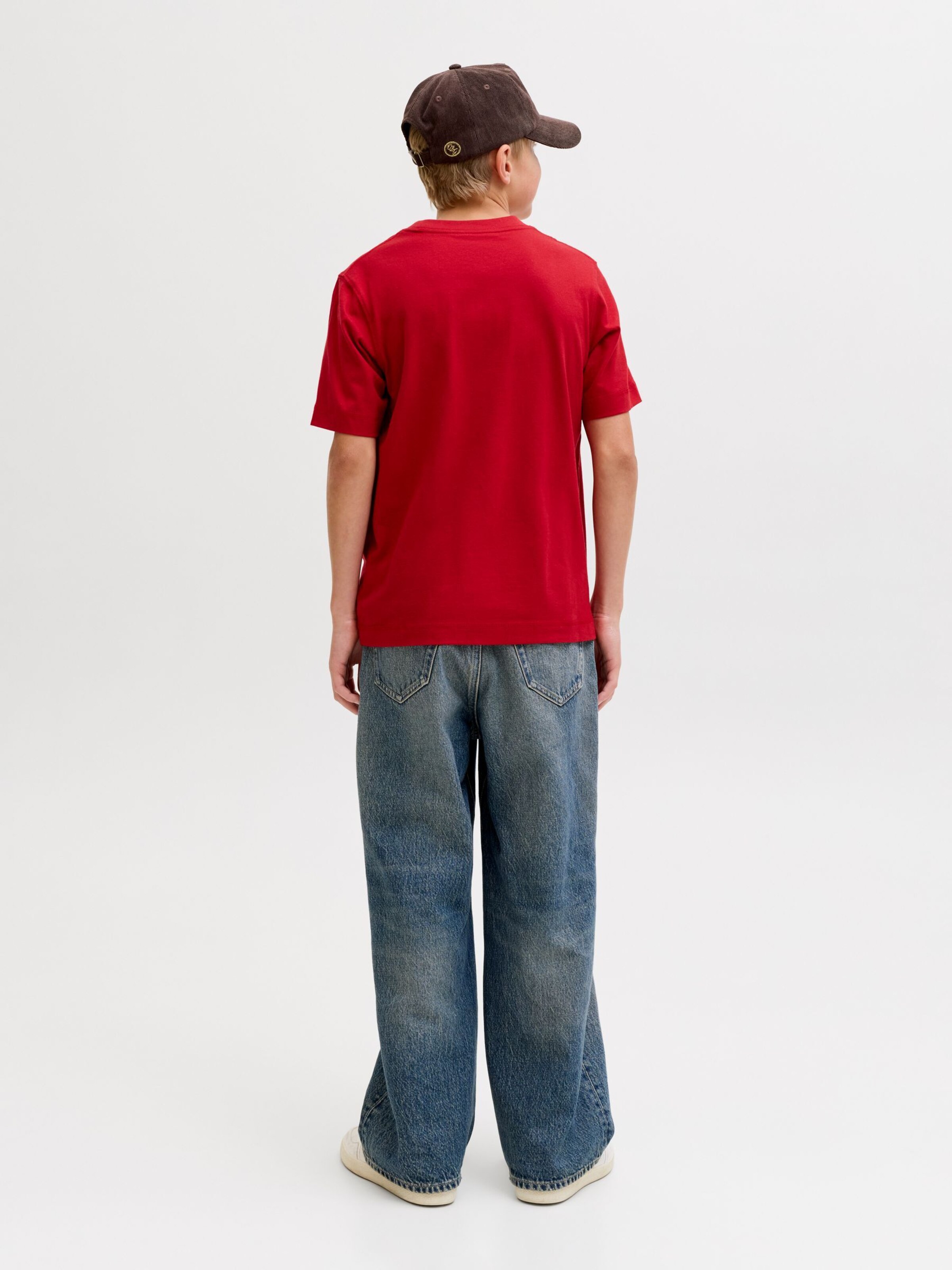 Jack & Jones Junior Футболка 'JORNantucket' в красном цвете — фото 3