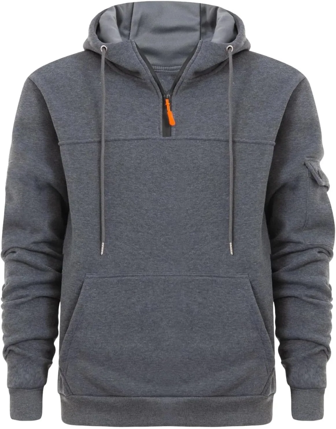 

Мужской спортивный худи с флисовой подкладкой и карманом