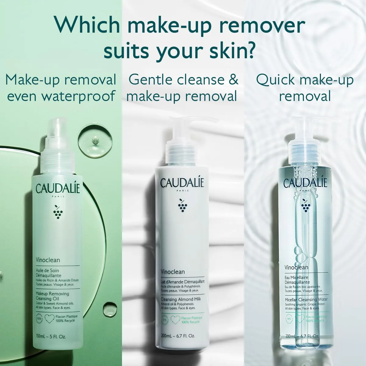 Крем для лица Caudalie — Очищающее миндальное молочко Vinoclean, 200 мл — фото 4