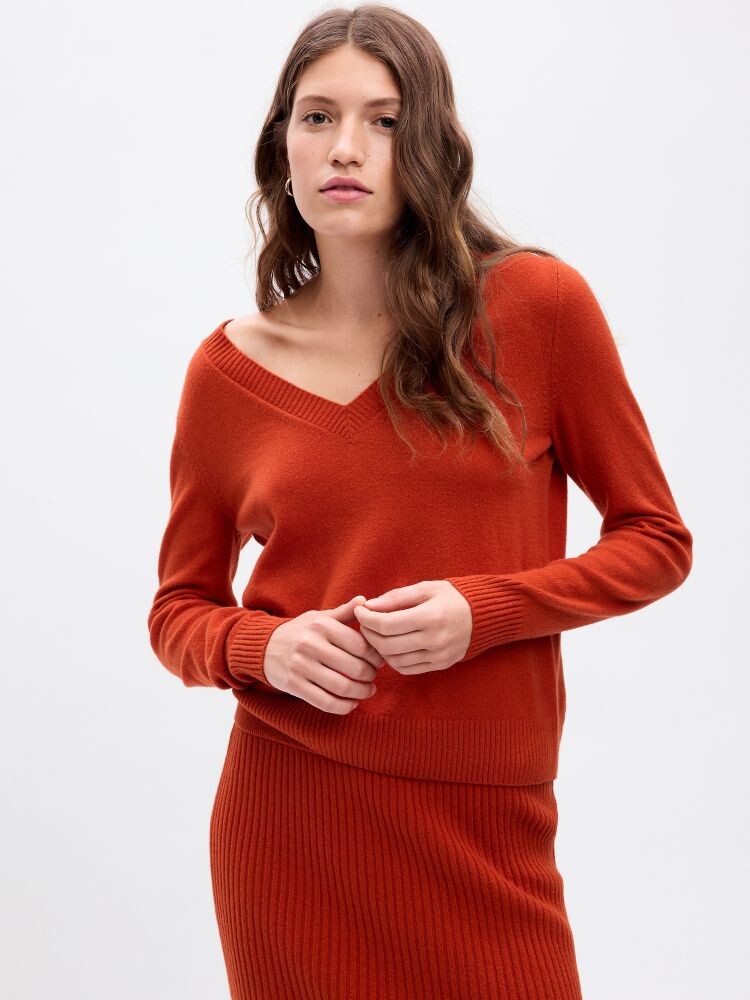 

Cashsoft вязаный свитер Gap, красный