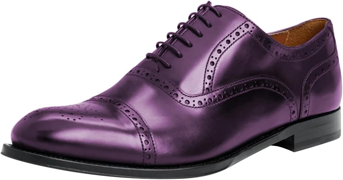 

Мужские стильные закрытые туфли с носком FSJ, дерби с низким каблуком, оксфорды, шнуровка, удобные повседневные туфли для ежедневной ходьбы, размеры 4-16 US, фиолетовый