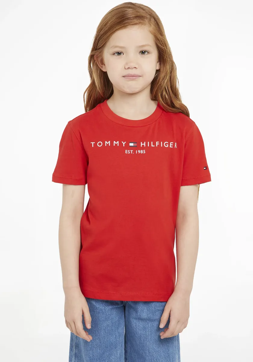 

Футболка Tommy Hilfiger "ESSENTIAL TEE", Children's Kids Junior MiniMe, для мальчиков и девочек, красный