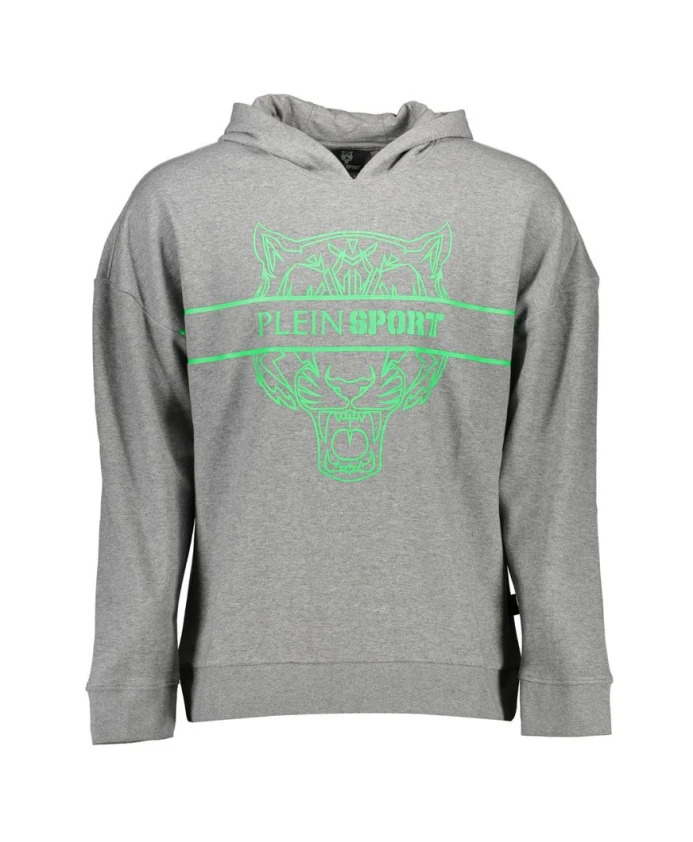 

Мужская толстовка/худи серого цвета в городском стиле Plein Sport, серый