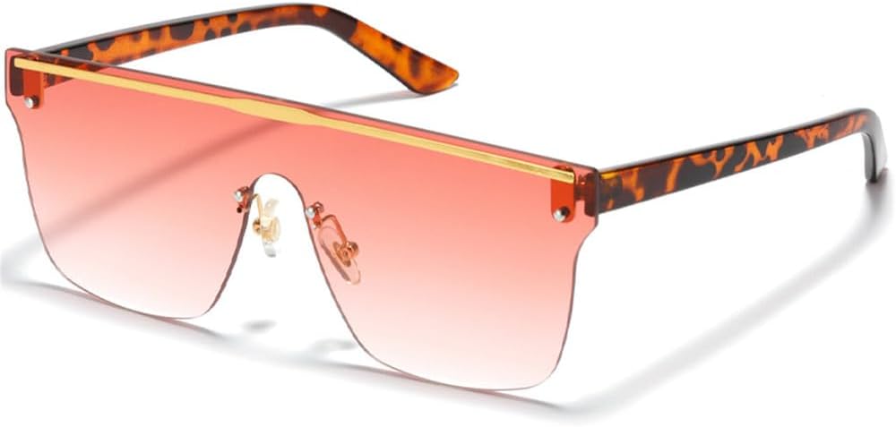 

Мужские солнцезащитные очки без оправы, женские солнцезащитные очки с большой оправой и защитой от УФ-излучения UV400. Очки-очки большого размера для женщин LANGSER, 6