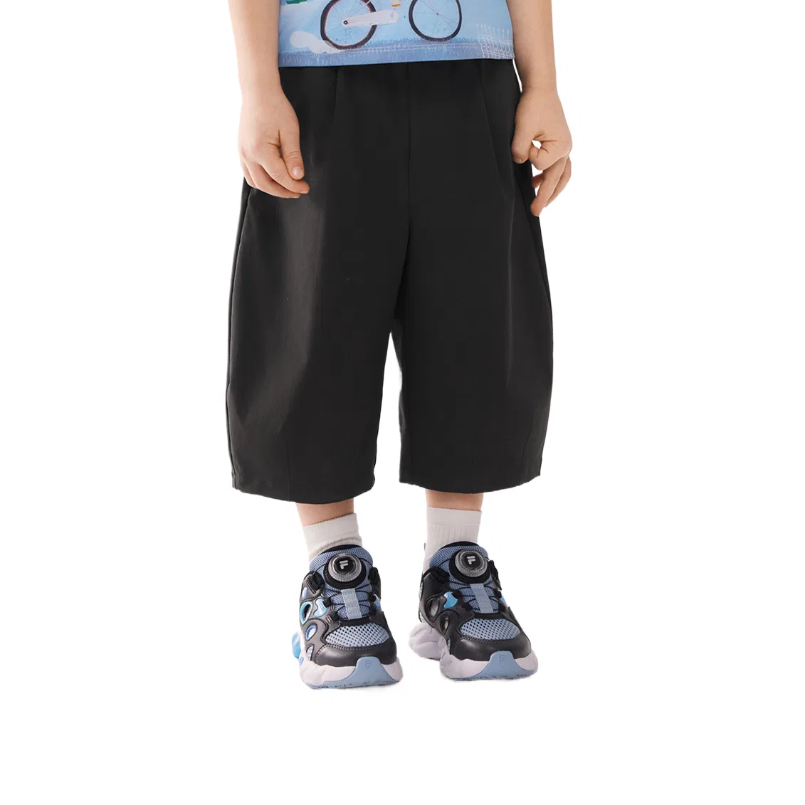 Шорты FILA KIDS для детей 3-7 лет, цвет Meteorite Black — фото 4