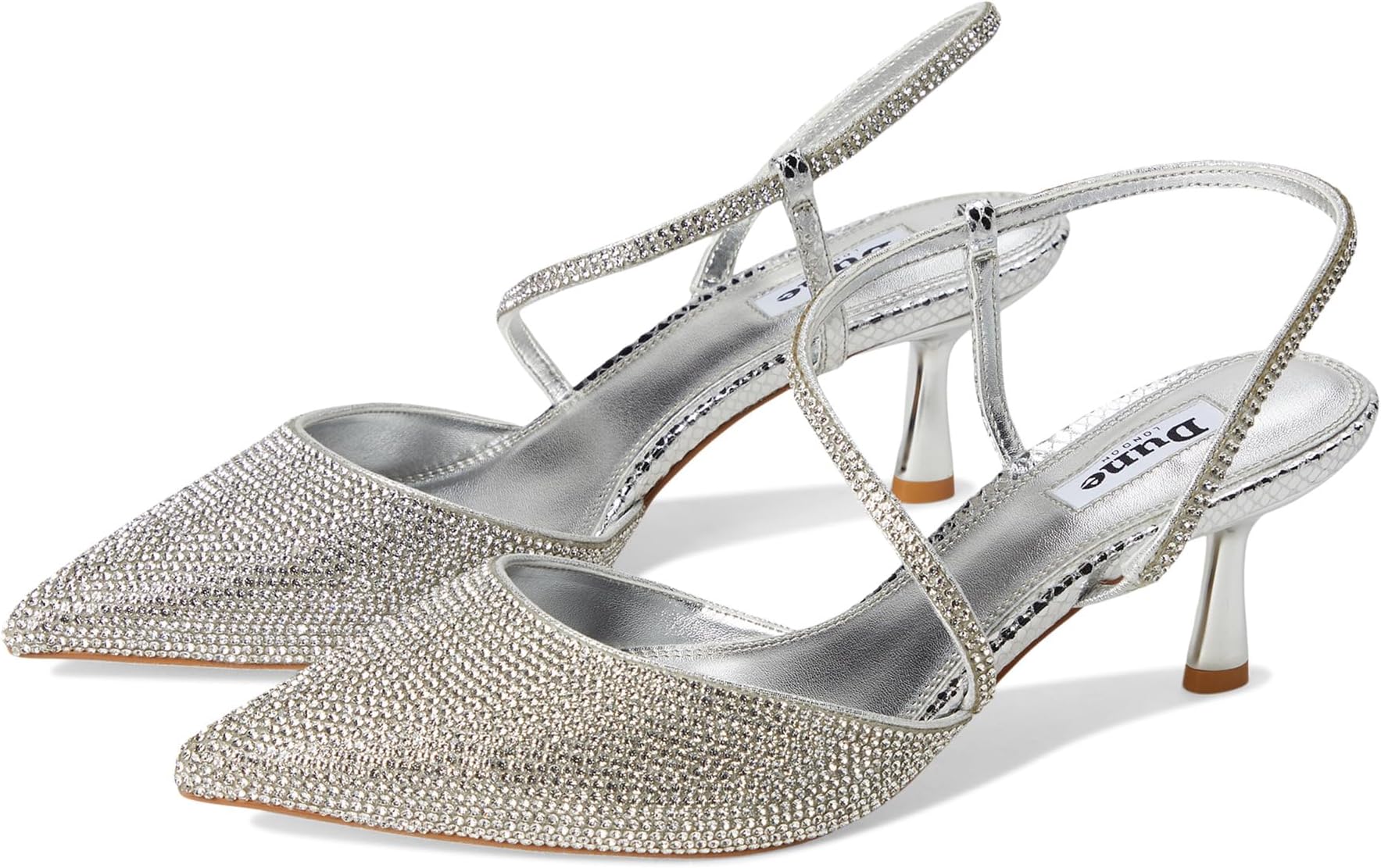 Туфли Dune London Competitive, цвет Silver Synthetic