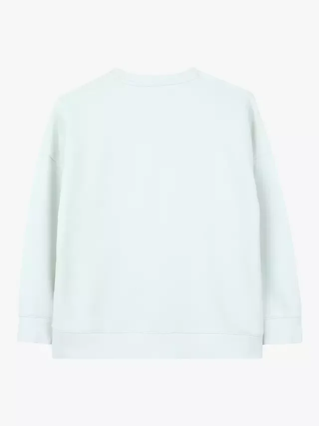 Детская флисовая толстовка с круглым вырезом HUGO BOSS, Sprout Green — фото 2