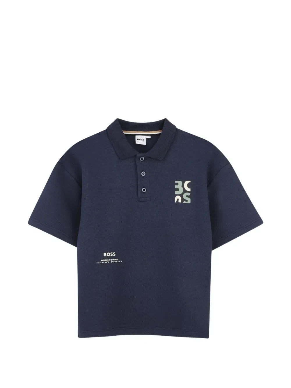 Поло с логотипом Boss Kidswear, синий