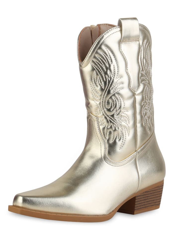 Ботильоны VAN HILL Cowboy Boots Amelia, золотой