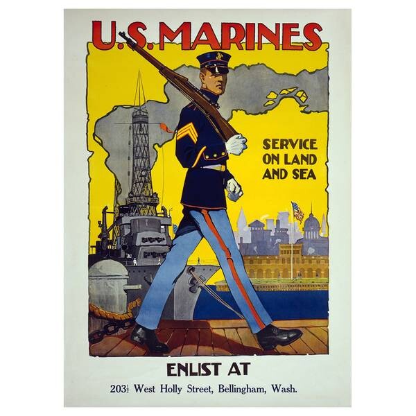 

Картина на холсте LegendArte U.S. Marines, многоцветный