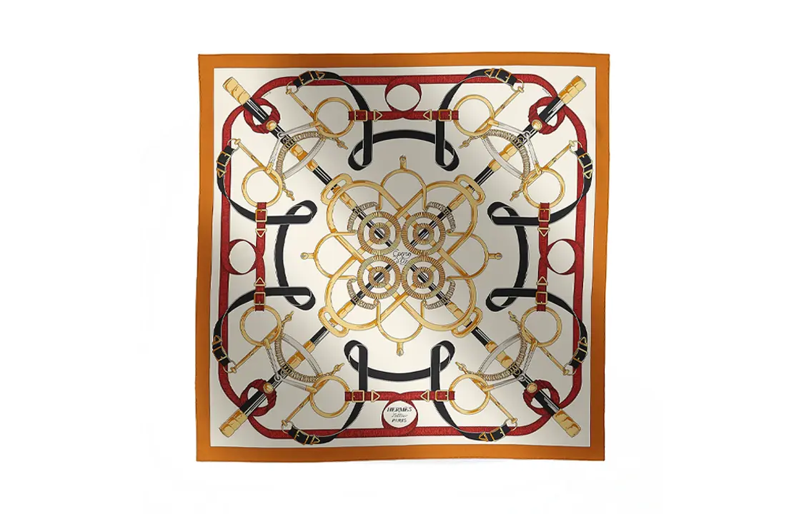 

HERMES Шелковый шарф оранжевый Women's Orange, Orange