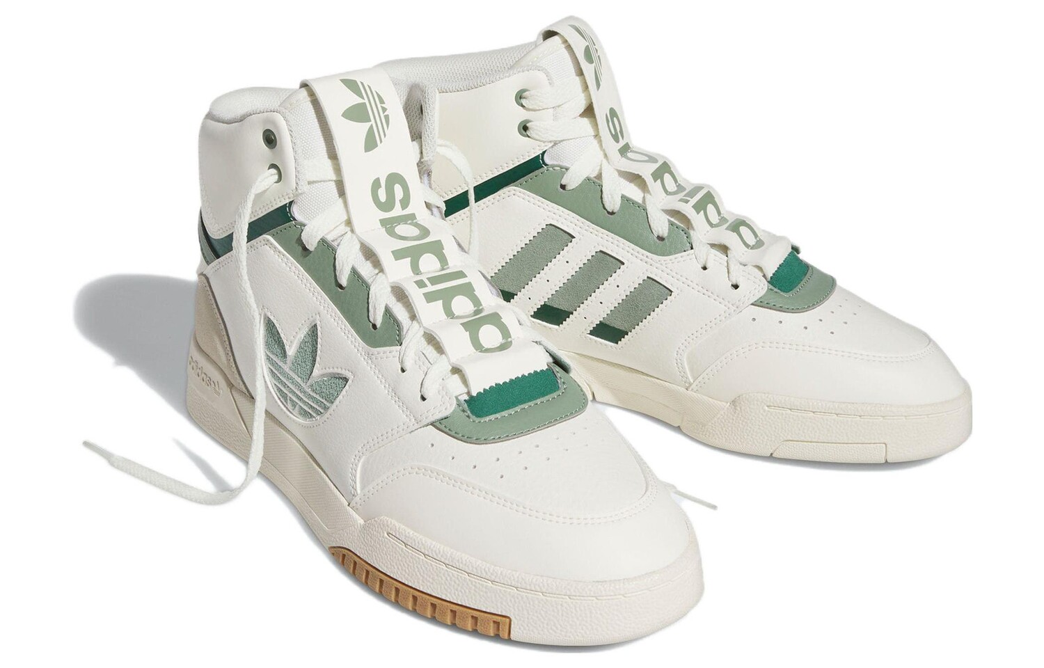 Мужские кроссовки для скейтбординга adidas originals Drop Step, White/Green — фото 3