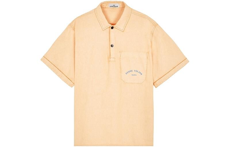 

SS23 Marina Polo Shirt Men Orange Stone Island, оранжевый