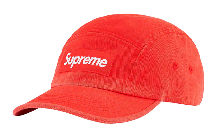 

Supreme Стираная чиносовая шапка-кепка, Red