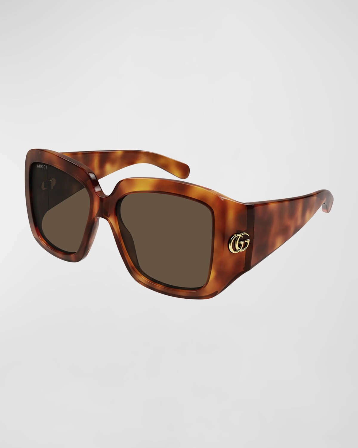 

Пластиковые прямоугольные солнцезащитные очки с узором GG Gucci, цвет Shiny Blonde Havanamazzucchelli
