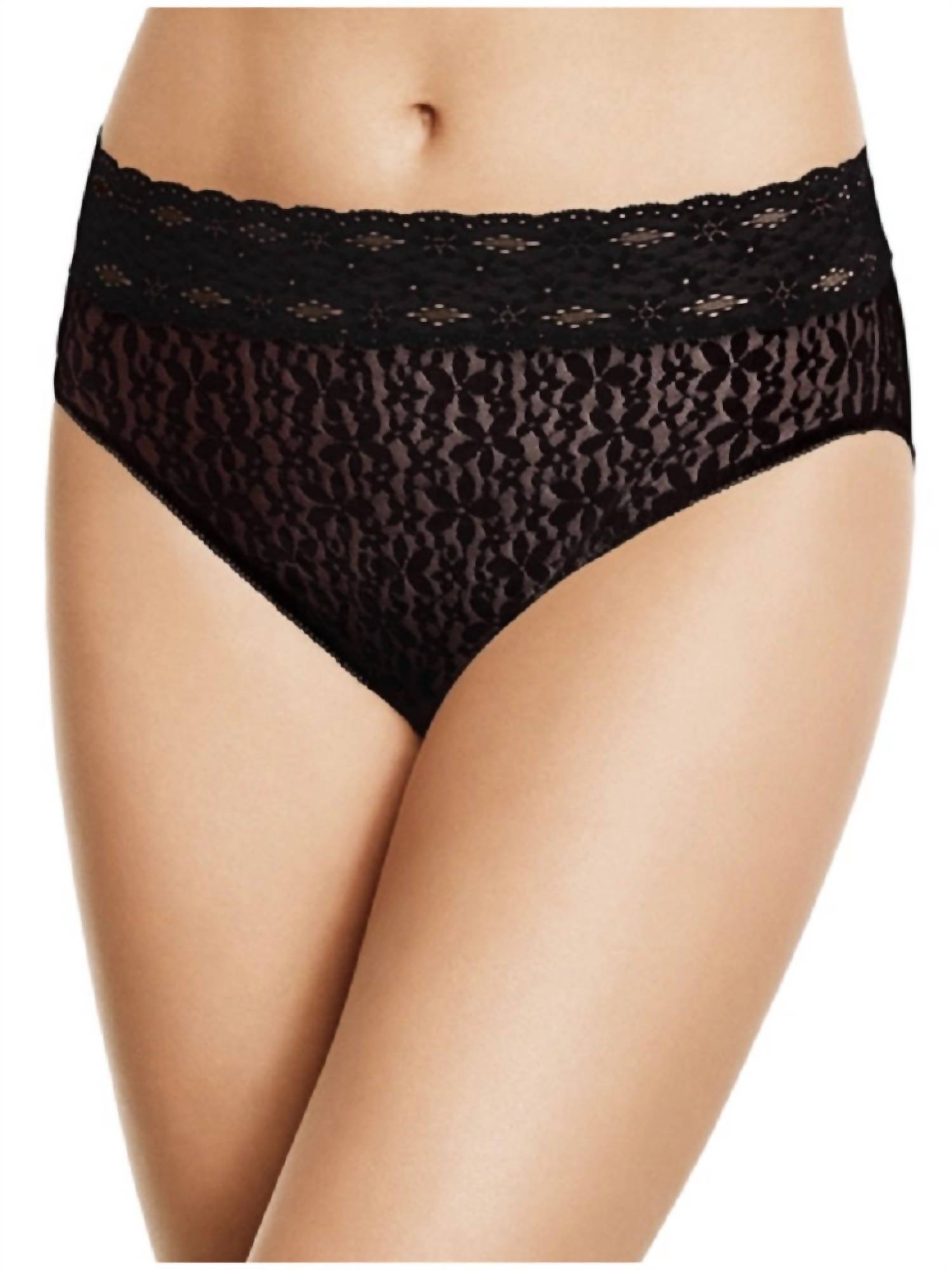 

Трусики-шорты Halo Lace Hi-Cut черного цвета Wacoal