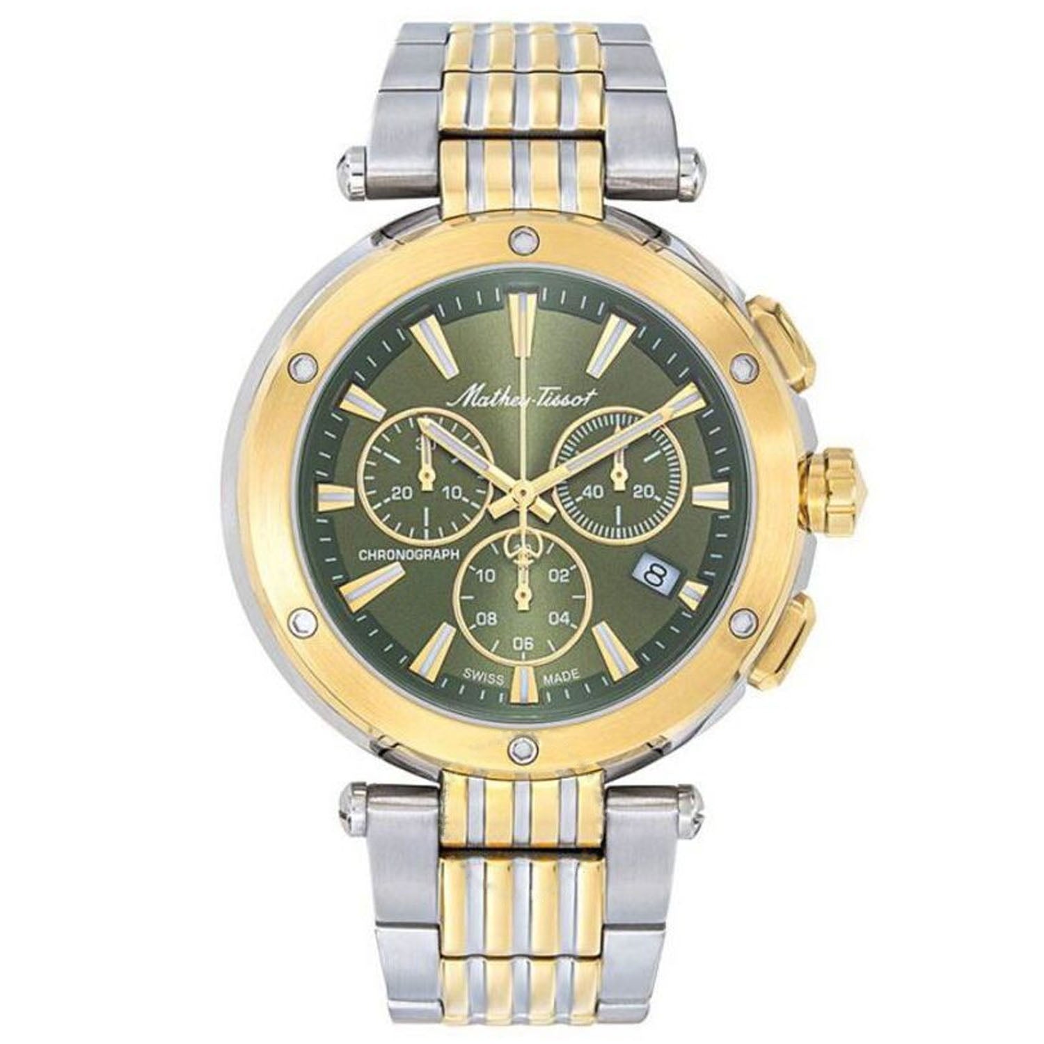 

Мужские часы Mathey Tissot Neptune Chrono с зеленым циферблатом