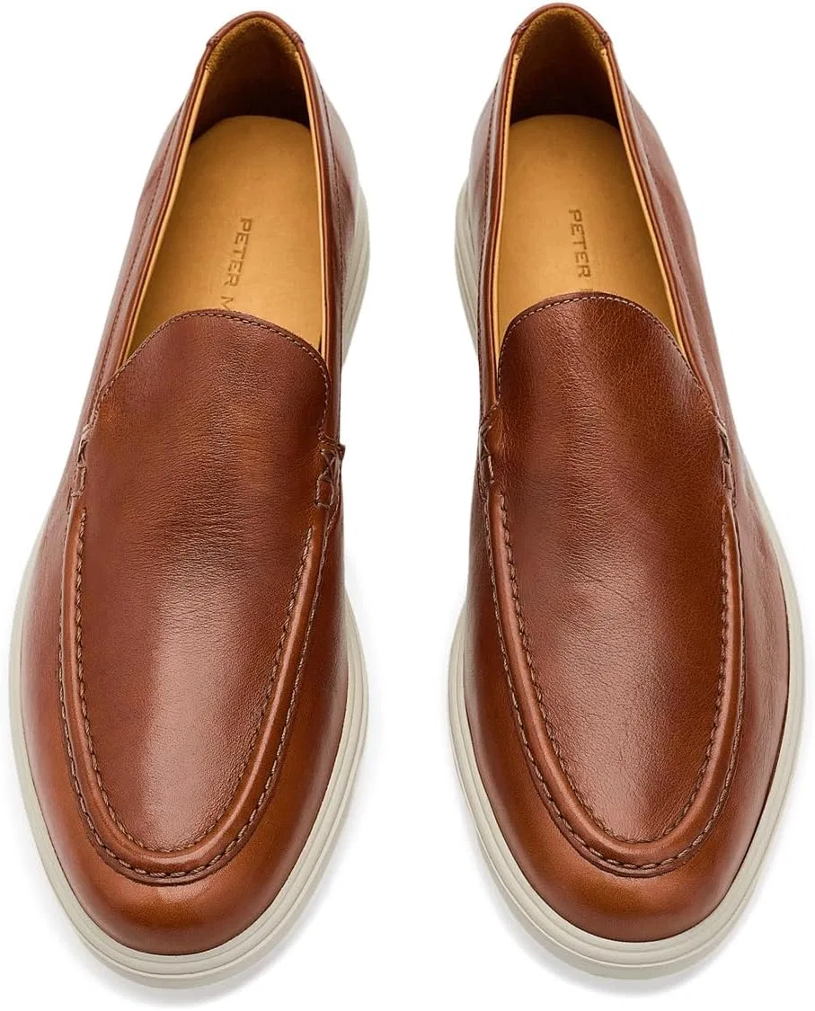 Лоферы из кожи PETER MILLAR, Cognac — фото 3