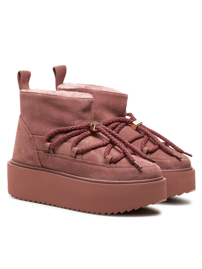 Зимние ботинки женские Inuikii Botas de nieve на платформе, розовый — фото 2