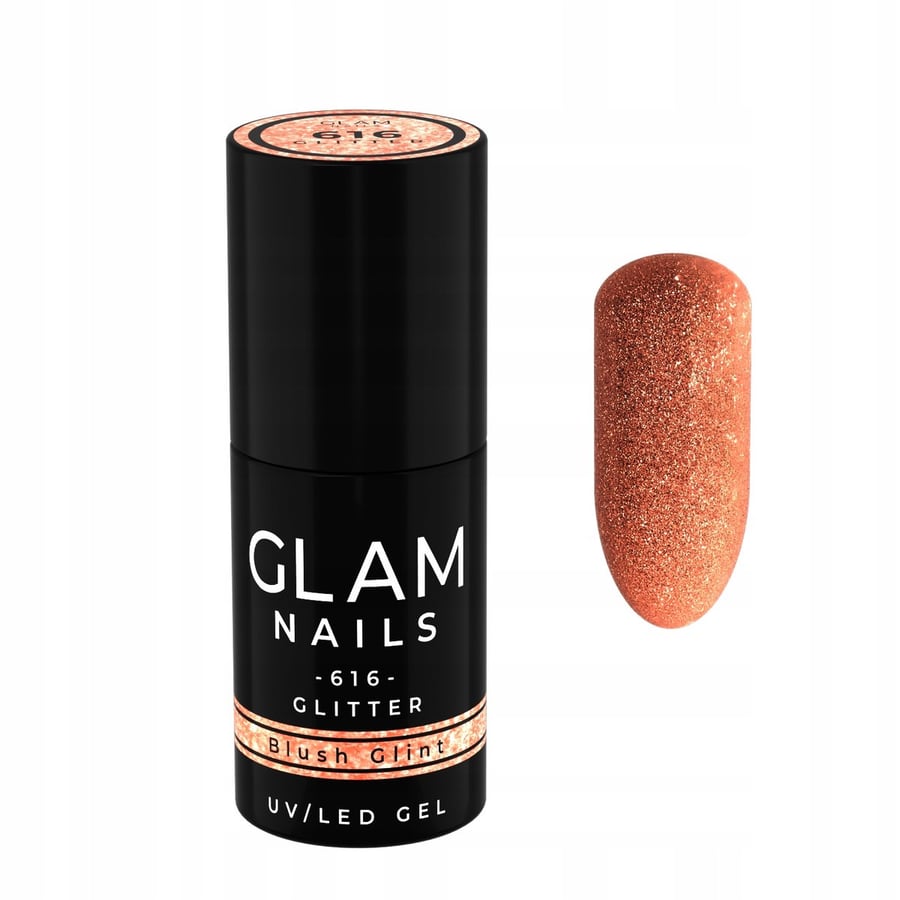 

Гибридный лак для ногтей Glam Nails 616 Blush Glint 6 мл