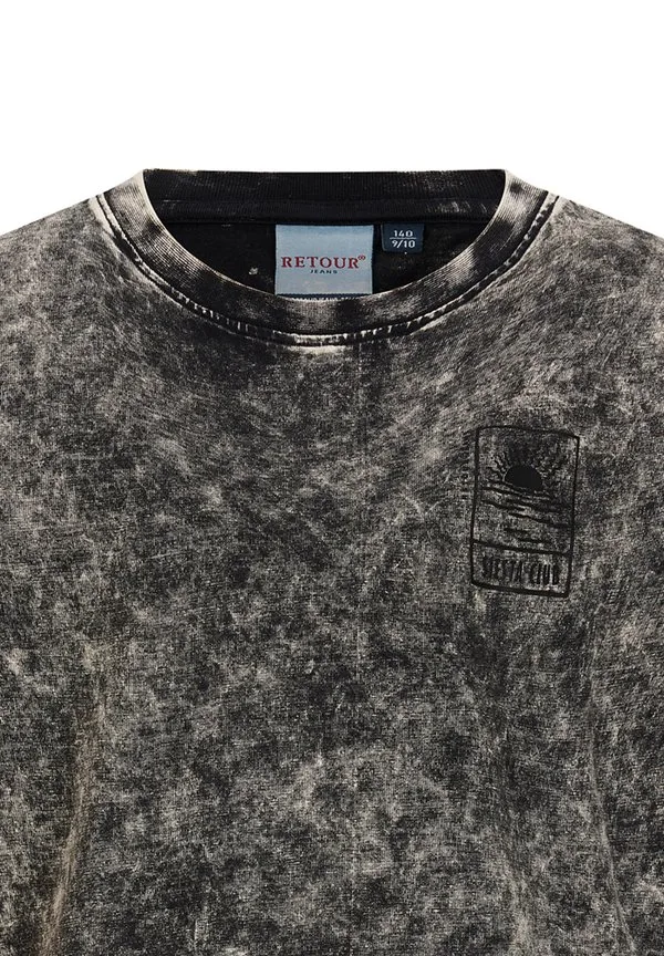 Футболка с принтом alfeo Retour Jeans, Black — фото 3