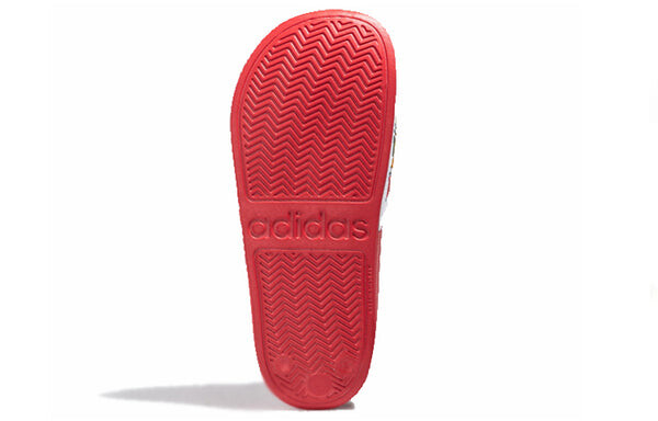 Тапочки pokmon x neo adilette shower red shoe 'red white' Adidas, красный — фото 4