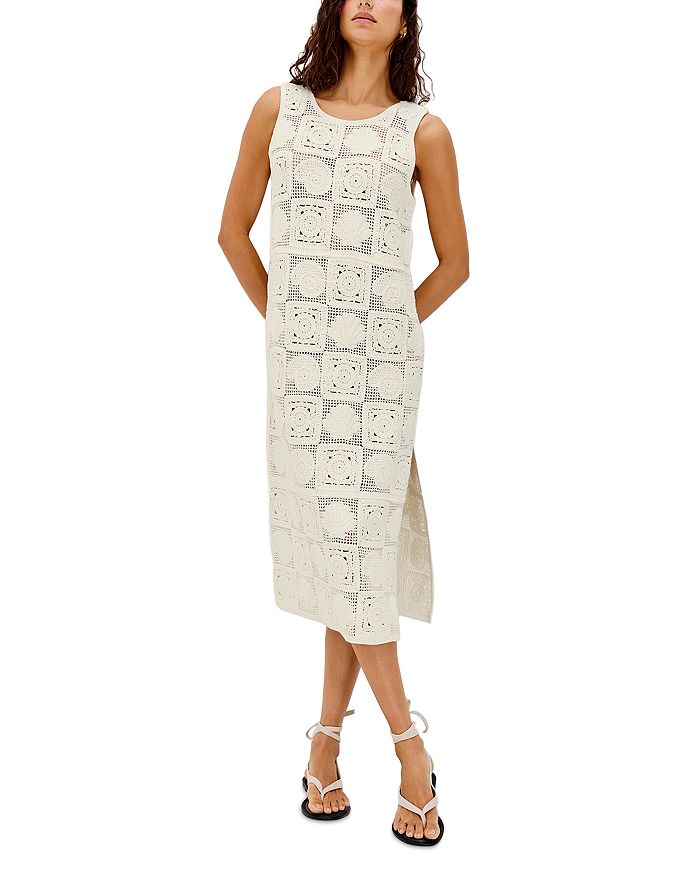 

x L Space Платье миди Calla Crochet Rails, белый