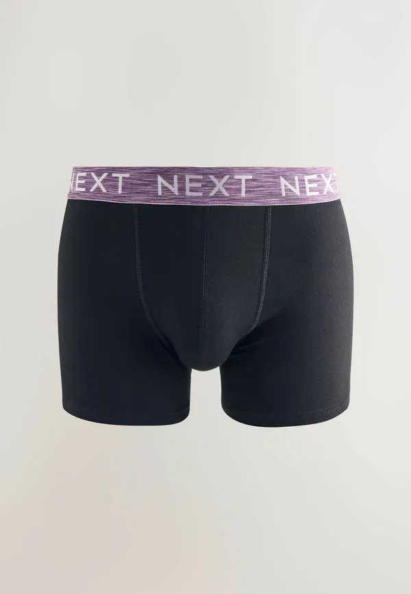 Трусы 5 шт Next, black bright red blue marl waistbands, черный ярко-красный синий меланж — фото 2