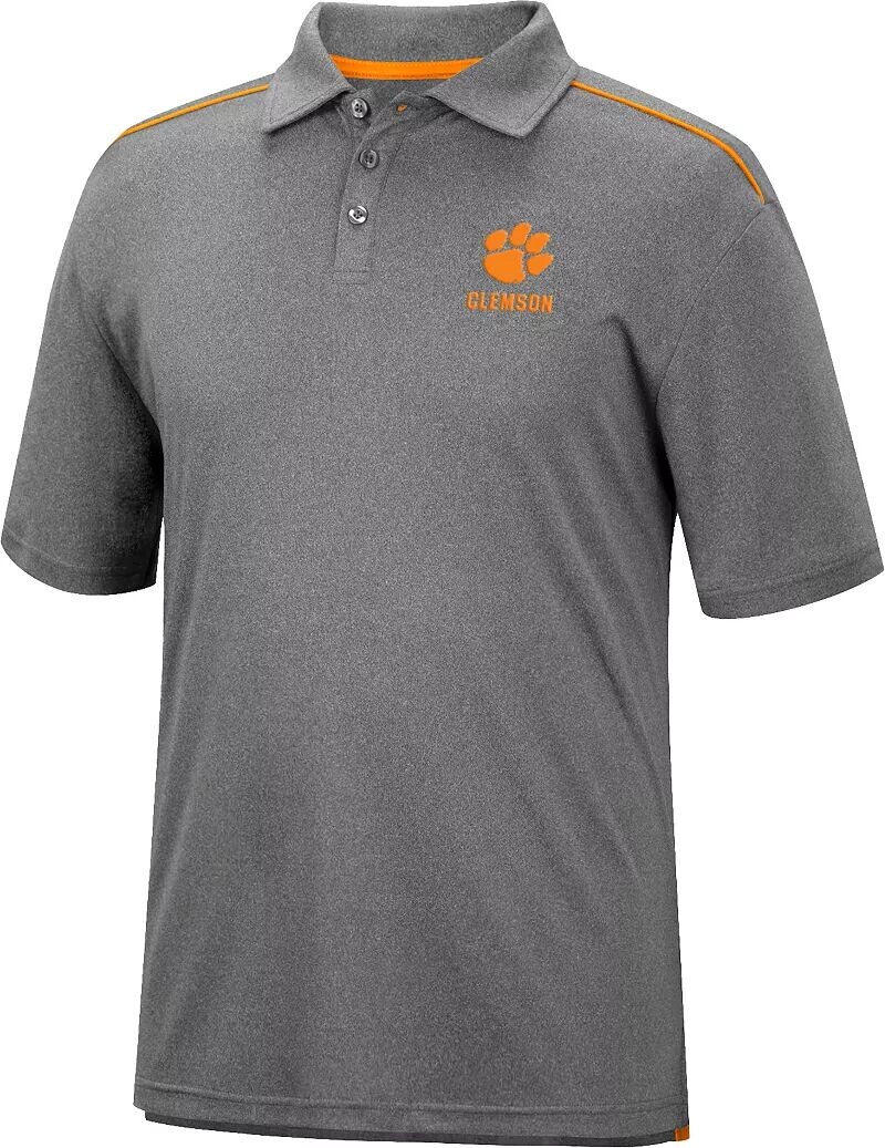 

Colosseum Мужская серая футболка-поло Clemson Tigers