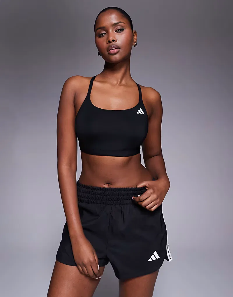 Спортивный бюстгальтер Adidas Performance Training Optime с легкой поддержкой, черный