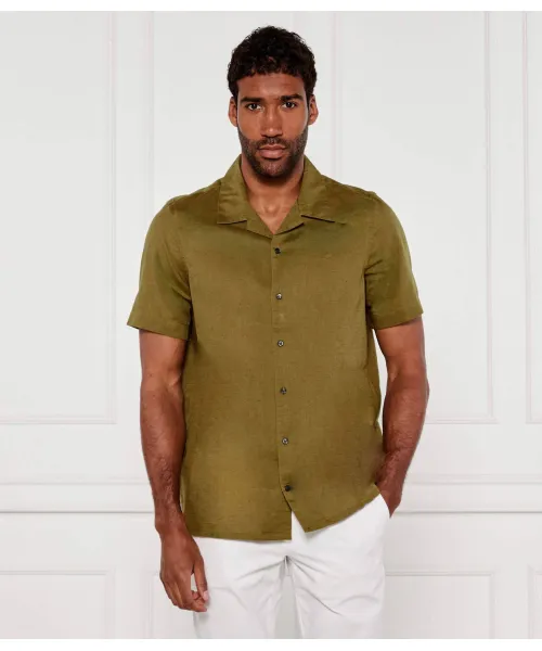 

Льняная рубашка Regular fit Calvin Klein, зеленый