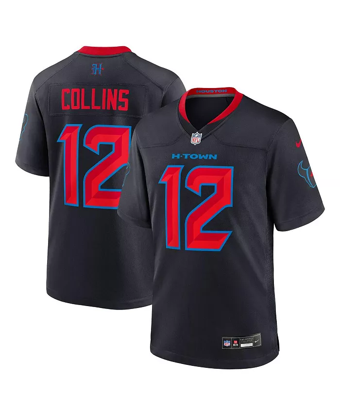 

Мужская игровая джерси Nico Collins Houston Texans альтернативная вторая в цвете Navy Nike