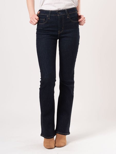 725 Высокие брюки-клеш, темно-синего цвета Levi's, Dark Indigo - Flat Finish