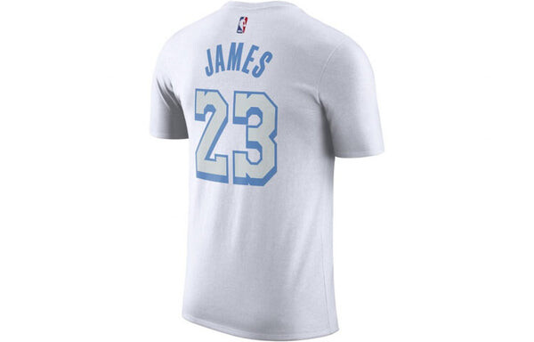 Футболка Nike NBA Basketball Sports Printing Short Sleeve Los Angeles Lakers LeBron James No. 23 White, белый — фото 2