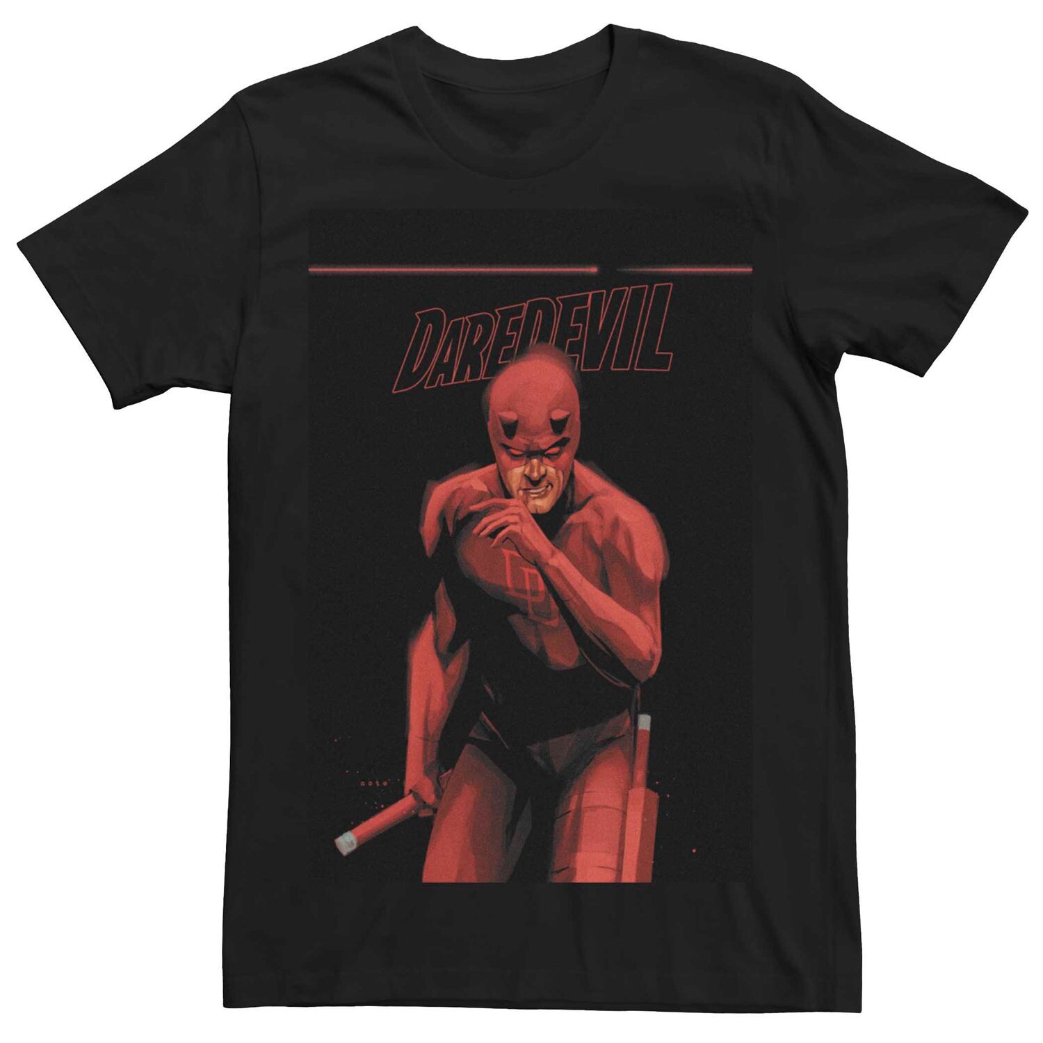 

Мужская футболка с обложкой комиксов Marvel's Daredevil Dark Fight Stance Licensed Character