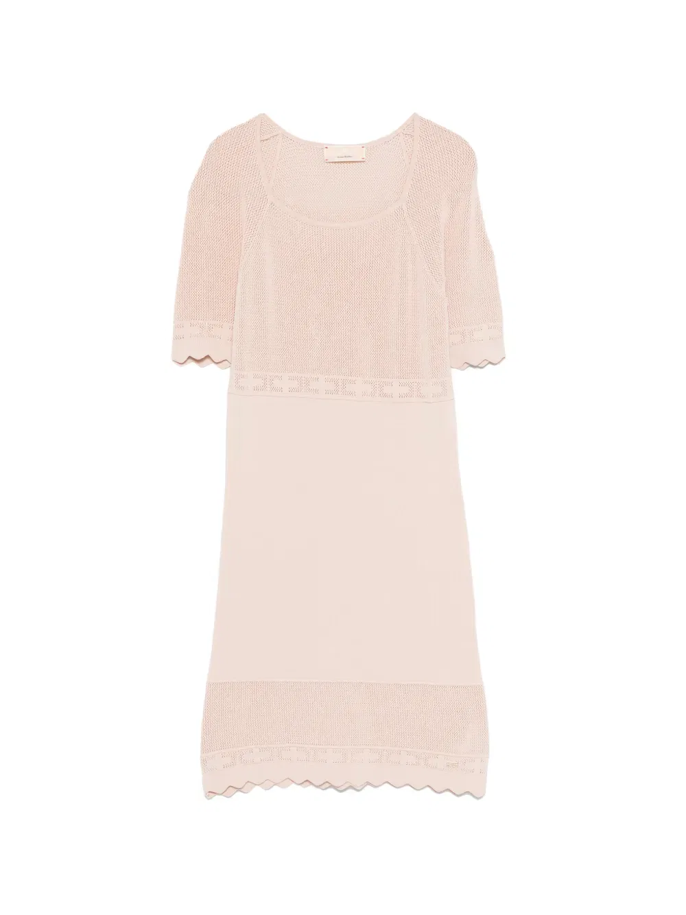 Платье ажурной вязки Elisabetta Franchi La Mia Bambina, розовый