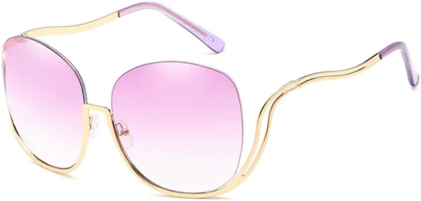 

Женские солнцезащитные очки в полуободковой оправе с градиентными линзами, увеличенного размера, защита от ультрафиолета UV400 HDUBFY, C5 Gradient Purple