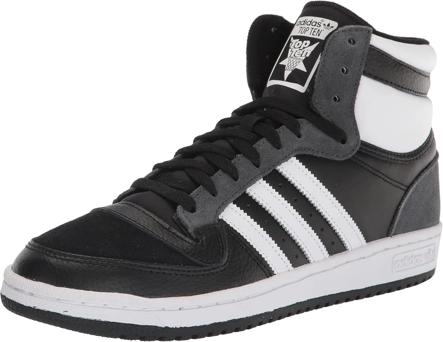 Кроссовки мужские adidas Originals Top Ten, Core Black/White/Dark Grey Heather