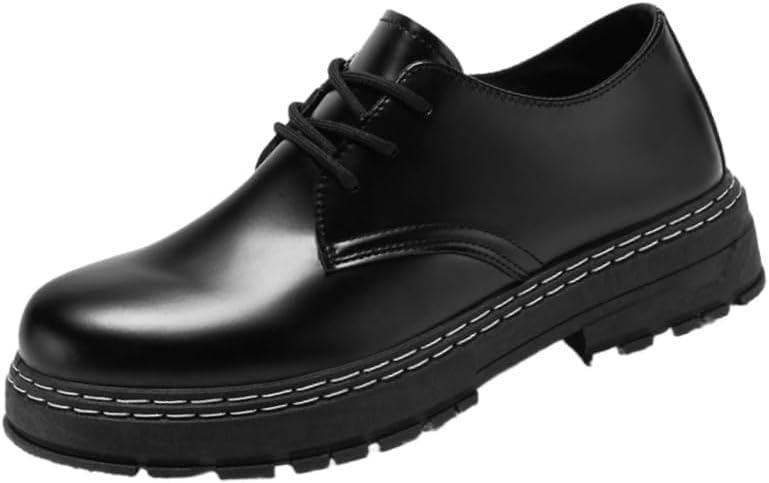 

Мужские большие ретро-кожаные черные повседневные деловые туфли - для офиса, свадеб или официальных мероприятий Clolinde