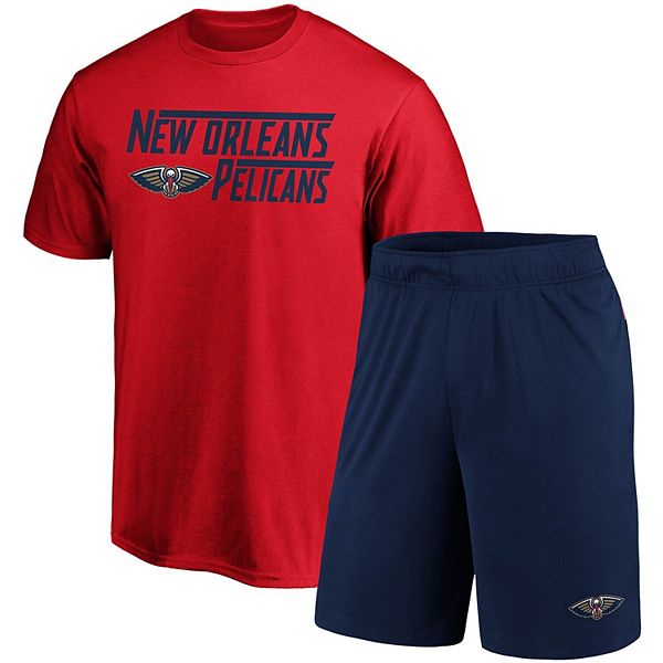 

Мужской комплект футболка и шорты New Orleans Pelicans красный/темно-синий Fanatics