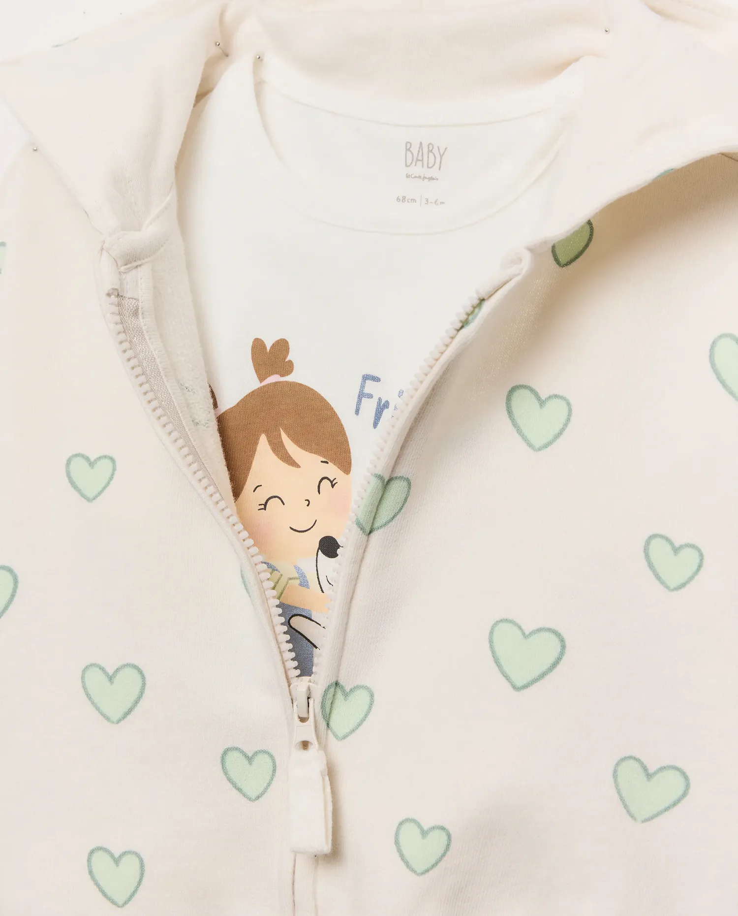 Комплект из 3 предметов с фантазийным принтом для маленькой девочки Baby El Corte Inglés, белый — фото 3