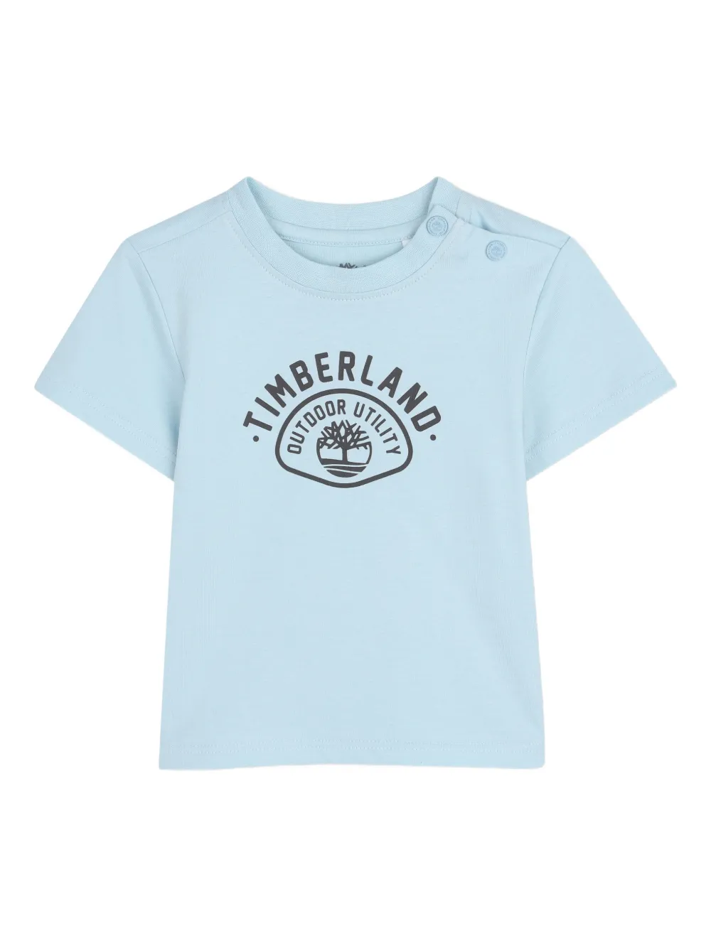 Комплект из футболки и шортов с логотипом Timberland Kids, серый — фото 3