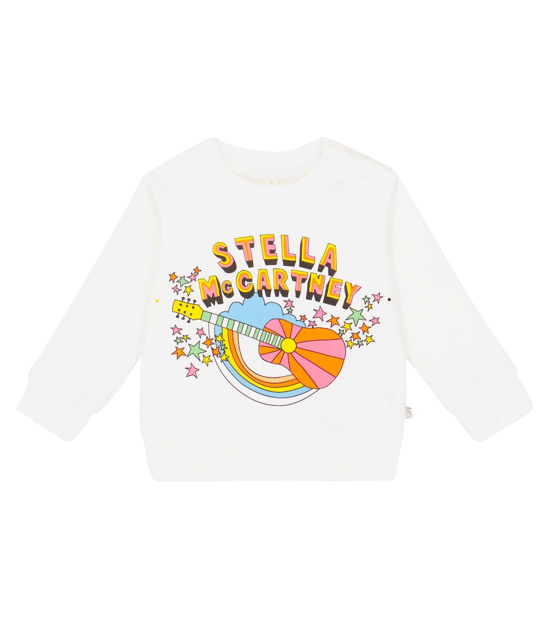 

Толстовка из хлопкового джерси с детским принтом Stella Mccartney Kids, белый