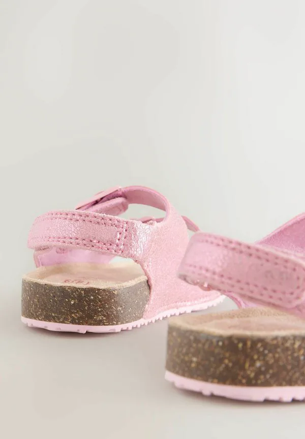 Детские туфли с широкой колодкой и двумя ремешками Next, Pink Metallic — фото 4